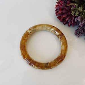 <b>Bangle</b> <b>Bracelet</b>, Natural Amber Cuff <b>Bracelet</b>, Orange and White Baltic Amber, 62 mm - Product Image 4