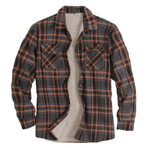 Chemise en flanelle pour homme de haute qualité, design simple, col roulé épais, écologique, respirant, longue - Product Image 6