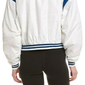 Wholesale Custom Plain Cotton Blank Women <b>Crop</b> Varsity <b>Jacket</b> 2025 Casual Wear Trending Women <b>Crop</b> Varsity <b>Jacket</b> OEM Serviced - Product Image 6