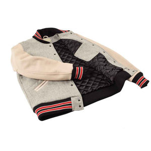 Wholesale Men CusCustom Cotton Fleece Baseball Jacket Embroidered Letterman Cotton Sleeves CollegeBaseballjacket for men - Product Image 4