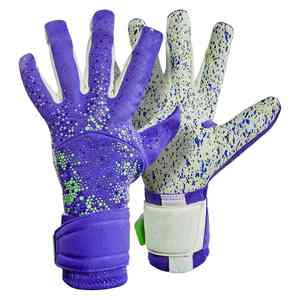 Gants de football professionnels en cuir pour la protection des doigts, respirants, réglables, rembourrés pour les gardiens de but - Product Image 1