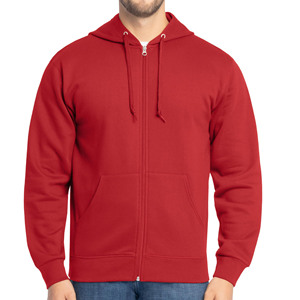 2025 Wholesale Customized Solid Colors Men's Hoodies Cheap Casual <b>Thick</b> <b>Fleece</b> Hoodies For Men Winter Heavy Full Zip Up Hoodies - Product Image 1