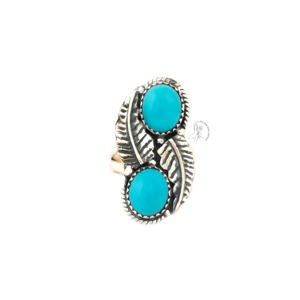 La Bella Durmiente Turquesa Forma Oval 925 Anillo de ajuste de punta de plata esterlina sólida Anillo de plata Joyería fina Rin multicolor - Product Image 1