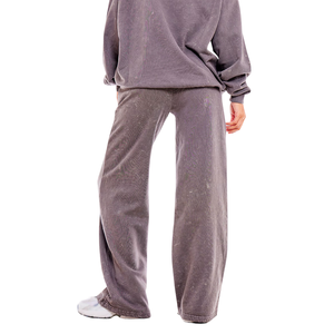 Chándal de lavado ácido de alta tendencia para mujer Chándal de moda de manga larga transpirable de peso pesado para mujer - Product Image 2