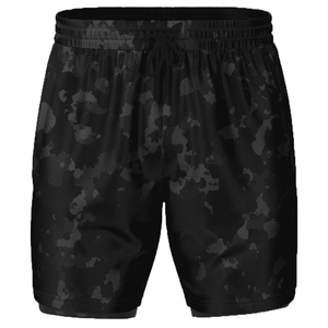 Quantité minimale de commande bas Shorts personnalisés pour hommes pantalons courts de sport Polyester séchage rapide exercice Shorts de course Double couche Fitness 2in1 Shorts - Product Image 6