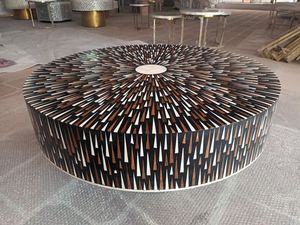 Muebles con incrustaciones de hueso, diseño moderno, gabinete con incrustaciones de hueso real con 7 cajones para sala de estar, gabinete con incrustaciones de hueso de GM IMPEX - Product Image 3