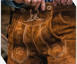 Shemax Trachten Shorts pour hommes Lederhosen Shaded Grey OEM Custom New Bavarian Oktoberfest Lederhosen - Product Image 5