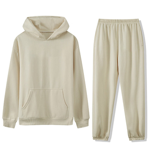 Vente en gros logo personnalisé Streetwear survêtements unisexe respirant séchage rapide haute qualité 100% coton à capuche survêtement survêtement ensemble - Product Image 4