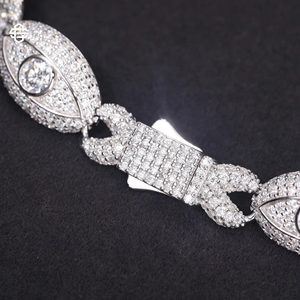 Hiphop Moissanite Oval Link <b>Bracelet</b> Luxury Gold Plated CZ Bling Jewelry for <b>Men</b> Women Streetwear Wristwear Iced Out Style - Product Image 2