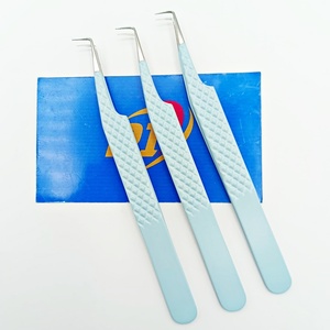 Professional <b>Eyelash</b> Extension Tweezers Stainless Steel Precision 90 Degree Customizable Color OEM Custom Logo Available - Product Image 1