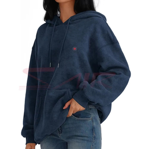 Sweat-shirts surdimensionnés pour adultes avec logo personnalisé, vêtements d'hiver, sweat-shirts surdimensionnés de couleur unie - Product Image 3