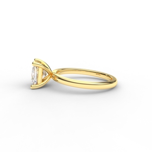 Anillo de Compromiso Solitario con Diamante Cultivado en Laboratorio, Corte Princesa, Certificado por IGI, en Oro Rosa/Blanco y Amarillo de 9K - Product Image 2