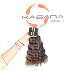 Machine à cuticules alignées indiennes naturelles Double trame vente en gros 100% Remy extensions de cheveux humains vierges non traités à ondes profondes - Product Image 1