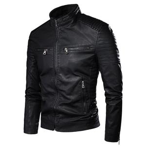 Veste réversible durable en peau de mouton pour hommes séchage rapide imperméable avec col montant veste en cuir personnalisable pour hommes - Product Image 4