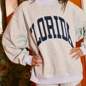 Sudadera de Forro Polar Personalizada para Mujer, Cuello Alto, Manga Larga, Estilo Oversize, para Otoño e Invierno, con Serigrafía, 100% Algodón, ODM - Product Image 1