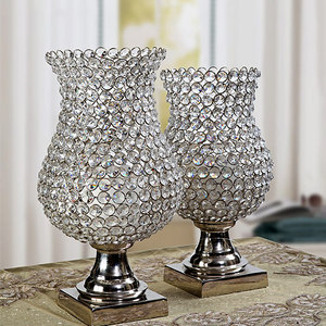 Portavelas de Metal de cristal Chapado en plata de lujo personalizado elegante forma esférica alta para hoteles hecho a mano para lámpara de centro de mesa - Product Image 5