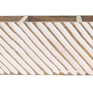 Reposapiés de cuchara de madera texturizada de línea blanca más vendidos y pinzas para ollas, soporte para utensilios de cocina para encimera, uso en restaurante - Product Image 3