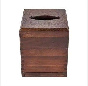 Caja de pañuelos de madera creativa personalizada al por mayor con logotipo de material plástico de bambú de mesa tejido nuevo diseño para almacenamiento de coche en casa - Product Image 4