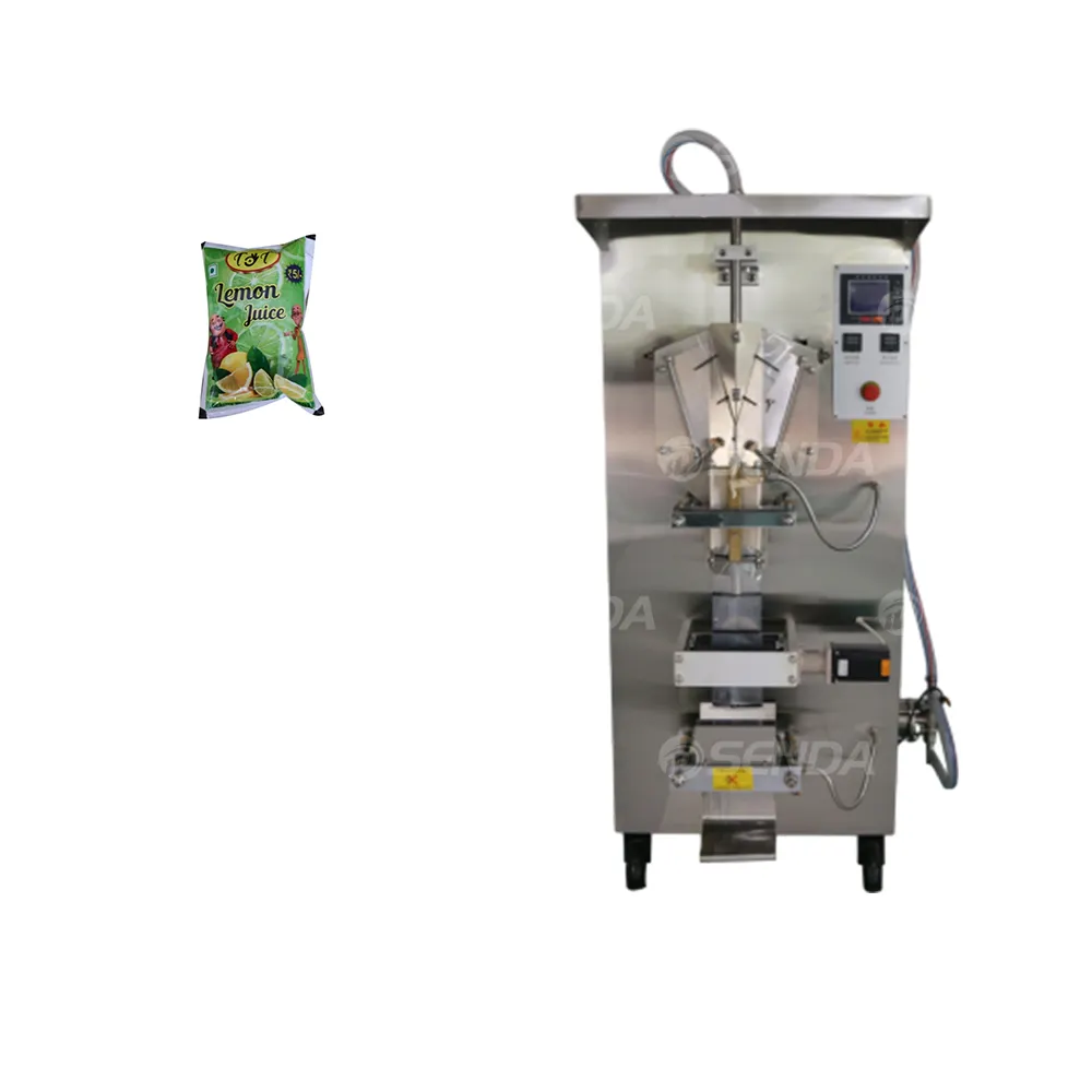 Automatic Vertical 50-500ml Lemon Juice Sachet Flexibility PE Liquid Film Filling Machine