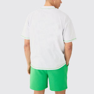 T-shirt personnalisé Short de survêtement T-shirt surdimensionné pour hommes T-shirts en coton 100% Ensemble t-shirt et short pour hommes - Product Image 2