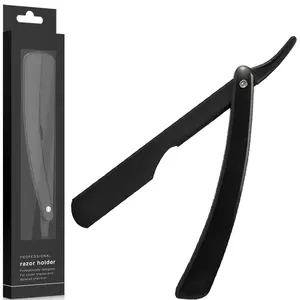 Rasoir professionnel à bord droit pour hommes, en acier inoxydable, coupe-gorge, rasoir pliant, couteau de rasage manuel, outils d'épilation