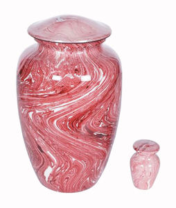 Urne funéraire en laiton moderne, modèle récent, fabriquée à la main, revêtement protecteur, finition polie, écologique, vase de table, décoration d'intérieur - Product Image 3