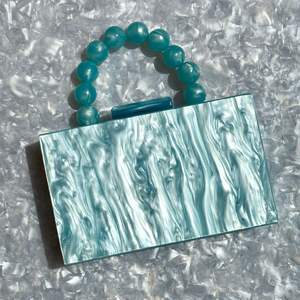 Bolso de Mano Clásico de Lujo para Fiesta, Cuadrado, de Resina Acrílica, Hecho a Mano, Estampado, Bolso Tote para Fiesta, Artículo Promocional Premium MOHSIN - Product Image 1