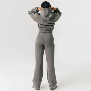 Sporty Tracksuit for <b>Women</b> <b>Long</b> Sleeve Hoodie and Jogger Pants Set for Running Workout or Cozy Home Wear - Product Image 3