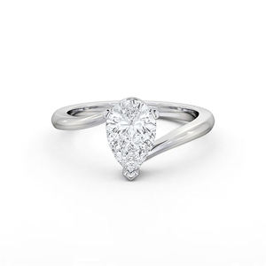 Anillos de diamantes cultivados en laboratorio de oro blanco amarillo rosa de oro sólido de 10 quilates para mujer al por mayor exclusivos IGI Certified Brilliant Cut E Color - Product Image 2