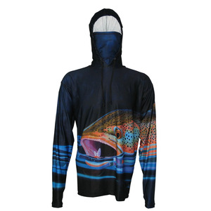Sudadera con Capucha de Pesca de Manga Larga, Personalizada con Estampado Digital, Protección Solar UPF 50, Transpirable, de Secado Rápido, Talla Grande, Ligera, Reciclada - Product Image 1