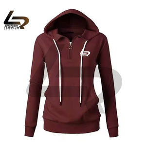 2025 OEM Custom Turtleneck Hooded <b>Zip</b>-<b>up</b> <b>Hoodies</b> for Women Best Quality 3D Embroidery for Winter - Product Image 1