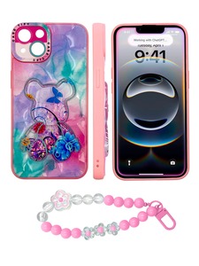 Custodia protettiva per telefono cellulare con Design orso carino incapsulato per custodia iPhone 5 opzioni di colore per tutti 16 15 14 13 Pro Max - Product Image 5
