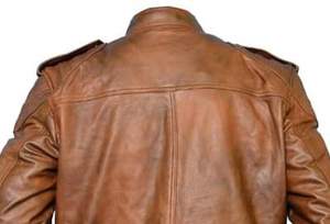 Veste en cuir de mouton véritable de haute qualité pour hommes, col montant élégant pour l'hiver, nouvelle collection - Product Image 5