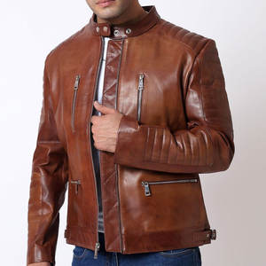 Veste en cuir pour homme de qualité supérieure respirante, coupe-vent, imperméable, personnalisable, fabriquée au Pakistan, vente en gros - Product Image 5