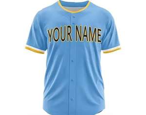 Maillot de baseball personnalisé pour jeunes, de bonne qualité, impression par sublimation, manches courtes, uniforme court OEM pour hommes - Product Image 1