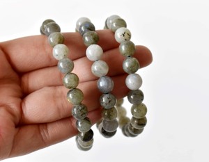 Superb Classic Fashionable Labradorite Natural Healing 8mm Round <b>Beaded</b> <b>Bracelet</b> for Meditation Lovers Jewelry At Wholesale - Product Image 3