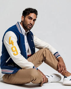 Venta al por mayor de alta calidad OEM parche bordado hombres mangas universitarias personalizado Streetwear béisbol Letterman Varsity chaqueta - Product Image 6