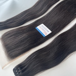 Paquetes de cabello humano virgen alineados con cutícula cruda vendedores al por mayor hueso de Grado Superior recto vietnamita doble dibujado cabello humano - Product Image 4