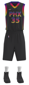 Uniforme de rendimiento de baloncesto Jersey negro Conjunto de baloncesto Nombre y número personalizados Tela de malla de alta calidad Camisetas de baloncesto - Product Image 2