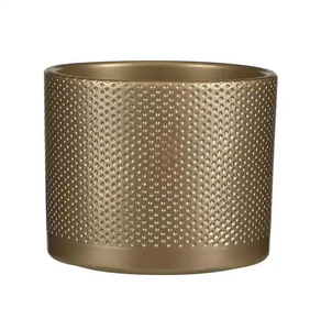 กระถางโลหะสำหรับปลูกต้นไม้และดอกไม้ทำจากอะลูมิเนียมพร้อมที่จับแหวนสำหรับตกแต่งด้วยมือสไตล์โบราณ - Product Image 3