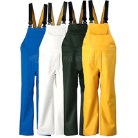 Pantalon de pluie jaune en PVC imperméable OEM en gros pour pêcheurs – Salopette de pêche pour opérations aquatiques