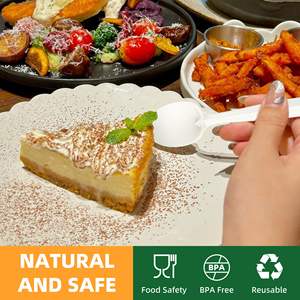 Juego de Cubiertos Compostables, Tenedores, Cucharas, Cuchillos, Desechables, de Plástico Resistente, Ecológicos, Seguros para Alimentos, Reciclables, Biodegradables para Fiestas - Product Image 6