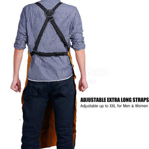 Tabliers de soudure en cuir personnalisés à 6 poches avec sangles extra longues réglables – Vente en gros - Product Image 3