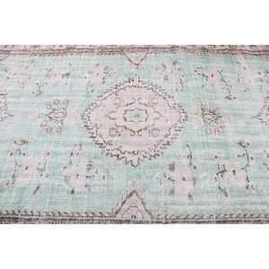 พรมตุรกีขนาด 6.3x9.4 ฟุต พรมโบราณขนาดใหญ่ พรมขนสัตว์สีเขียวสไตล์ตะวันตกเฉียงใต้ - Product Image 5