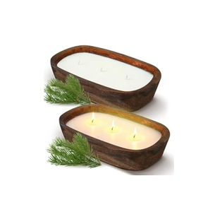 Bol à pâte en bois Bougeoirs Bougies Table Bol en bois Bougie Ferme Fournisseur - Product Image 4