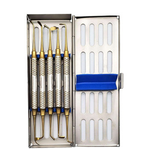 Kit de Elevación de Seno Maxilar (5 piezas) en Casete de Acero Inoxidable Chapado en Oro - Product Image 1
