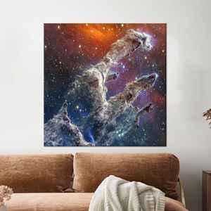 Superbe affiche sur toile imprimée représentant le télescope James Webb, encadrée et prête à être accrochée. - Product Image 1