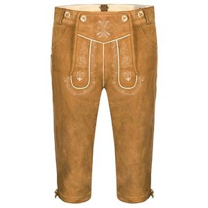 Authentic German Trachten Lederhosen for <b>Men</b> Bavarian Brown Long Lederhosen Distressed Finish Button Fly Low Cost Manufacturing - Product Image 1