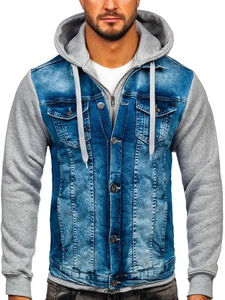 Oem hombres lavado ligero parche manga Denim Jean chaqueta mujer Casual prendas de vestir otoño chaqueta Denim bolsillos chaqueta de mezclilla abrigo - Product Image 4