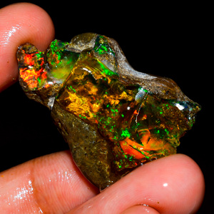 โอปอลไฟหลายอัน, อัญมณีหยาบโอปอลเอธิโอเปีย, โอปอลเอธิโอเปียนดิบ, อัญมณีโอปอลธรรมชาติ, อัญมณีหลวม, 34.5 cts. R-93 - Product Image 1